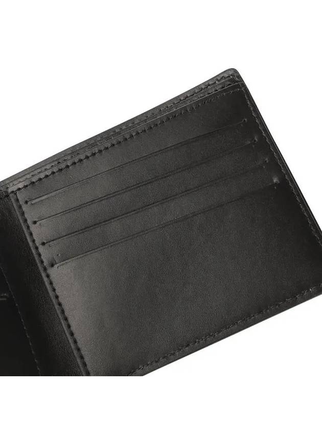 Stitched Bifold Leather Half Wallet Black - MAISON MARGIELA - BALAAN 8