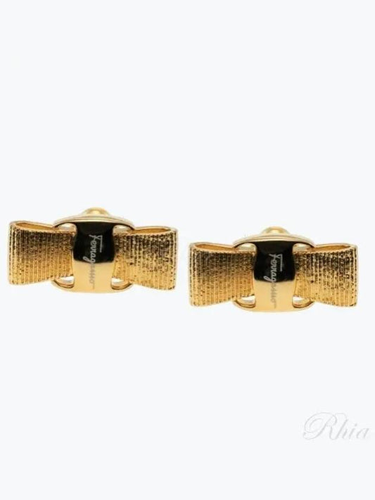 Vara Ribbon Earrings Gold - SALVATORE FERRAGAMO - BALAAN 2