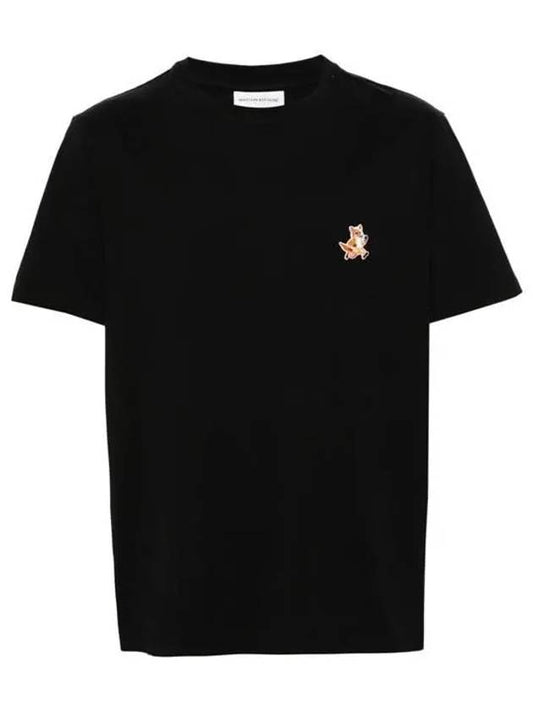 Speedy Fox Patch Comfort Short Sleeve T-Shirt Black - MAISON KITSUNE - BALAAN 2