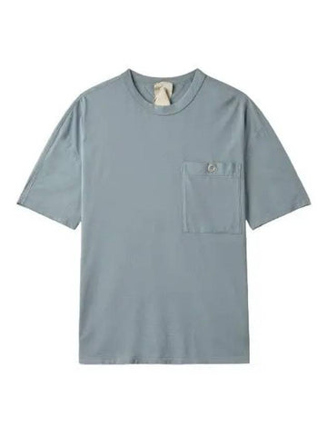 Chest pocket short sleeve t shirt gray - TEN C - BALAAN 1