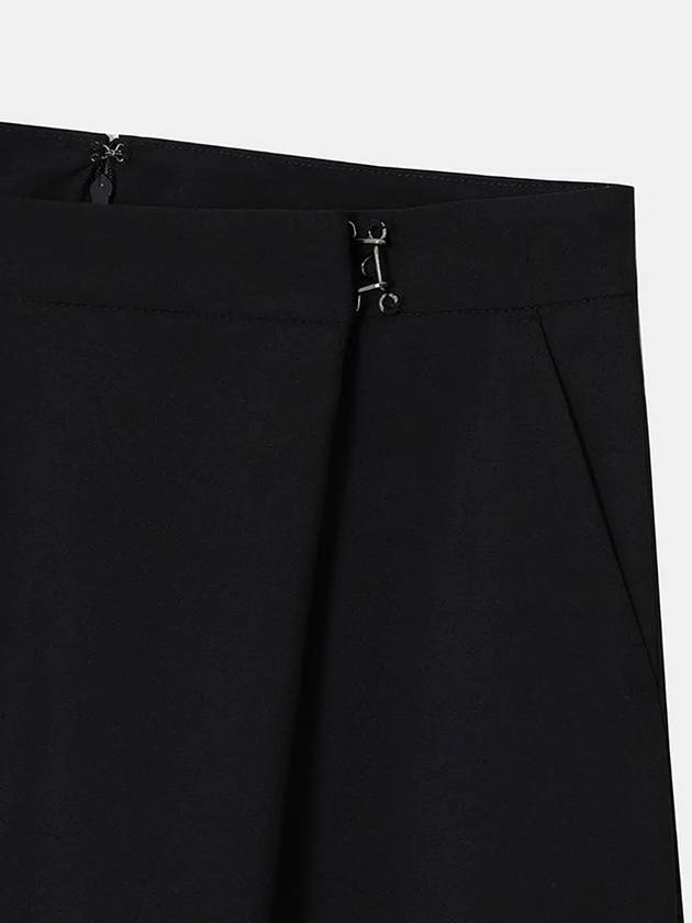 Multi-Pleated Flared A Line Skirt Black - NOIRER FOR WOMEN - BALAAN 11