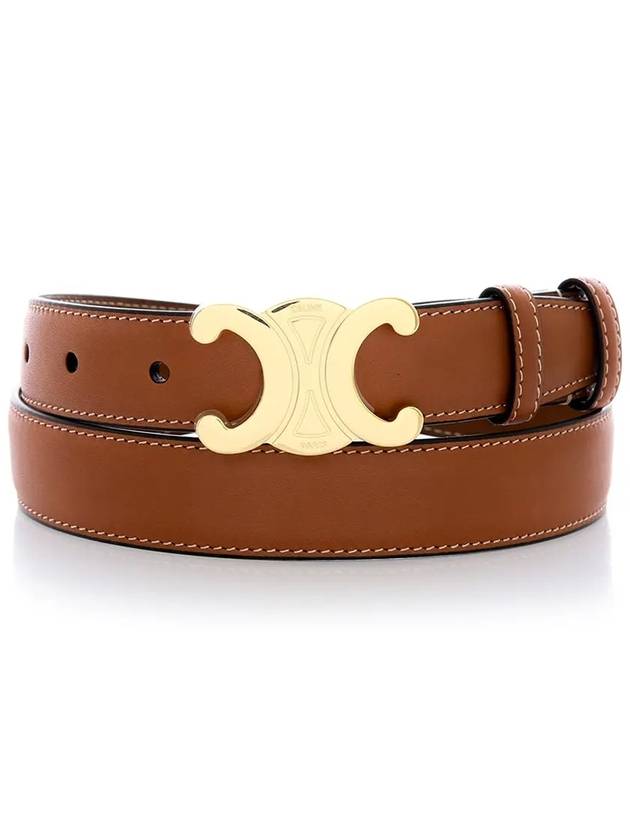 Triomphe Calfskin Medium Belt Tan - CELINE - BALAAN 3