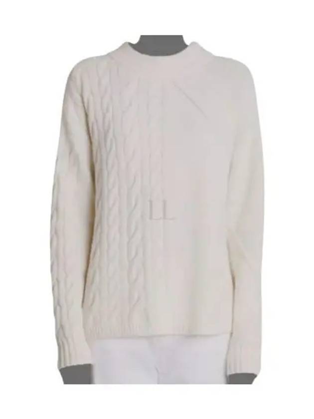 Accordo Cashmere Wool Knit Top White - MAX MARA - BALAAN 2