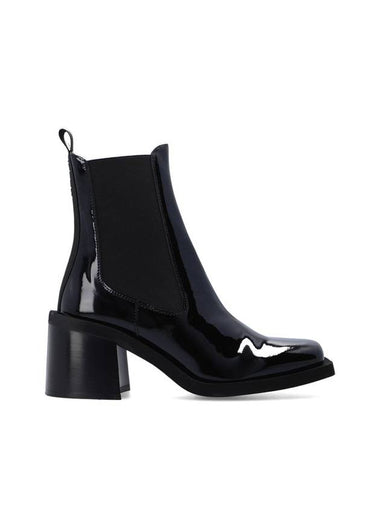 Cleated Mid Heel Chelsea Boots Black - GANNI - BALAAN 1