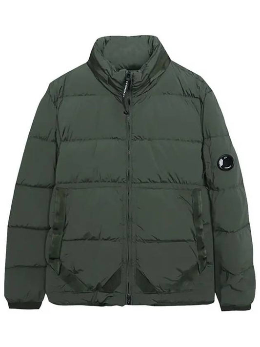 Nycra R Lens Down Short Patting Jacket Green - CP COMPANY - BALAAN.