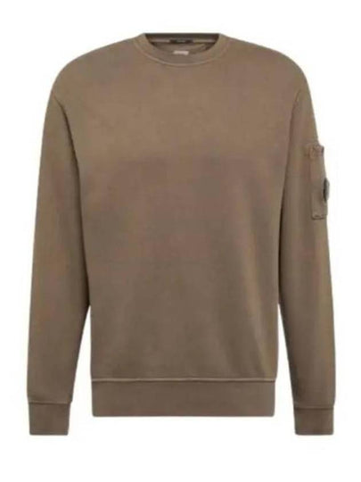 Brushed and Emerized Diagonal Fleece Lens Sweatshirt Beige - CP COMPANY - BALAAN 2