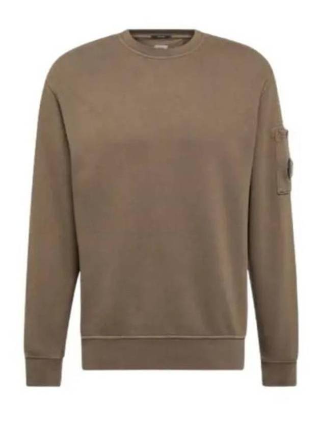 Brushed and Emerized Diagonal Fleece Lens Sweatshirt Beige - CP COMPANY - BALAAN 2