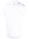 Men's Logo Classic Short Sleeve Shirt White - VIVIENNE WESTWOOD - BALAAN 2