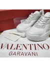 Men's Two-Tone Leather Suede Banshee Gumboy Low Top Sneakers White - VALENTINO - BALAAN 7