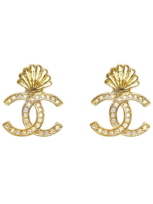 Classic CC logo shell earrings - CHANEL - BALAAN 1