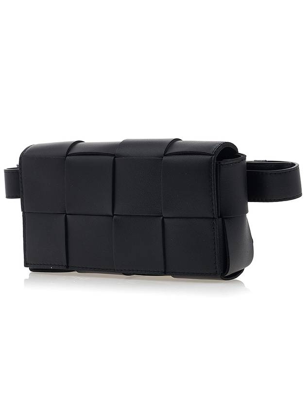 Intrecciato Mini Cassette Belt Bag Black - BOTTEGA VENETA - BALAAN 3