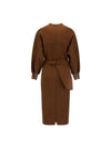 O'Lock Buckle Midi Dress Brown - FENDI - BALAAN 3