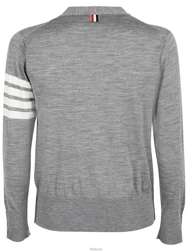 4 Bar Loopback Jersey Sweatshirt Light Grey - THOM BROWNE - BALAAN 3