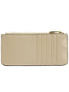 New Vara Bow Zipper Card Wallet Beige - SALVATORE FERRAGAMO - BALAAN 3