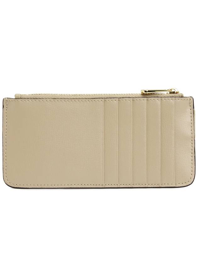 New Vara Bow Zipper Card Wallet Beige - SALVATORE FERRAGAMO - BALAAN 3