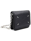 Embroidery Logo Chain Cald Wallet Black - MAISON MARGIELA - BALAAN 4