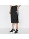 Classic 3 Stripe A-Line Skirt Black - ADIDAS - BALAAN 2