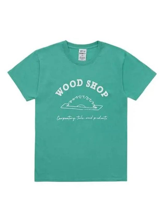 Wood Shop Short Sleeve T Shirt Kelly Green - WILD DONKEY - BALAAN 2