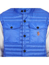 Grenoble Logo Patch Quilted Vest Blue - MONCLER - BALAAN 11