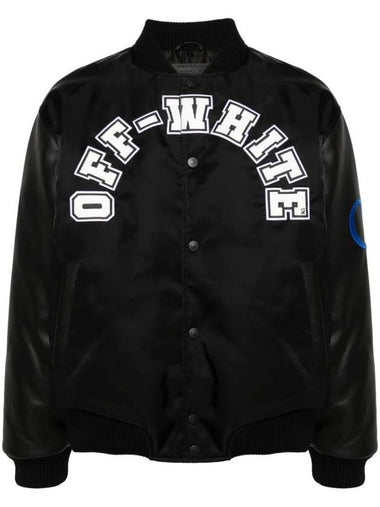 Baseball Over varsity jacket OMJA138S24LEA0021001 - OFF WHITE - BALAAN 1