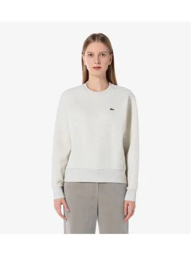 Women s Technical Crew Neck Sweatshirt Oatmeal - LACOSTE - BALAAN 1