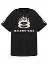 Logo print crew neck short sleeve t shirt black - BALENCIAGA - BALAAN 2