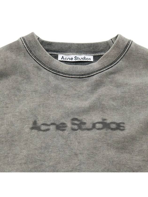 Blurred Logo Sweatshirt Faded Grey - ACNE STUDIOS - BALAAN 5