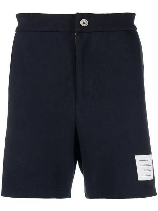 Men's RWB Striped Cotton Bermuda Shorts Navy - THOM BROWNE - BALAAN 3