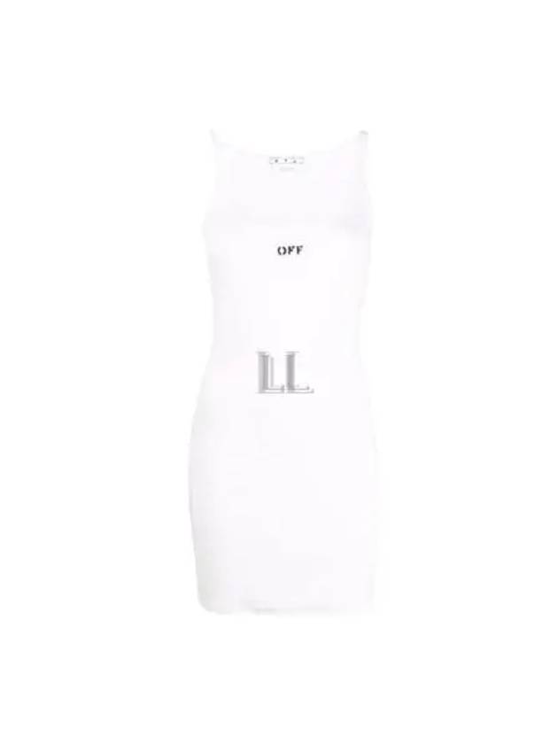 Off-Stamp Basic Rib Short Dress White - OFF WHITE - BALAAN 2