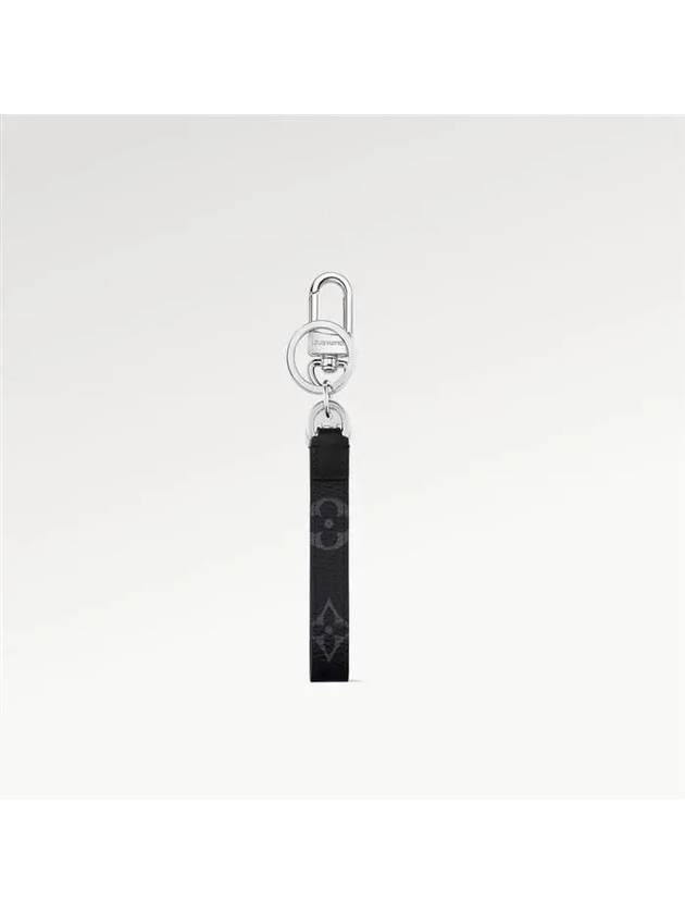 Monogram Dragonne Bag Charm Key Holder Black - LOUIS VUITTON - BALAAN 4