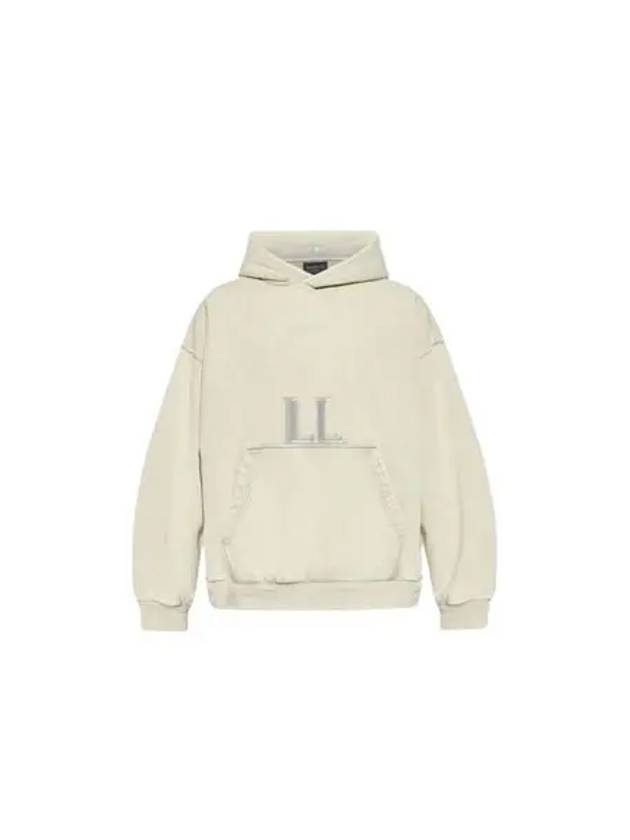 Embroidered Logo Hoodie Cement Grey - BALENCIAGA - BALAAN 2