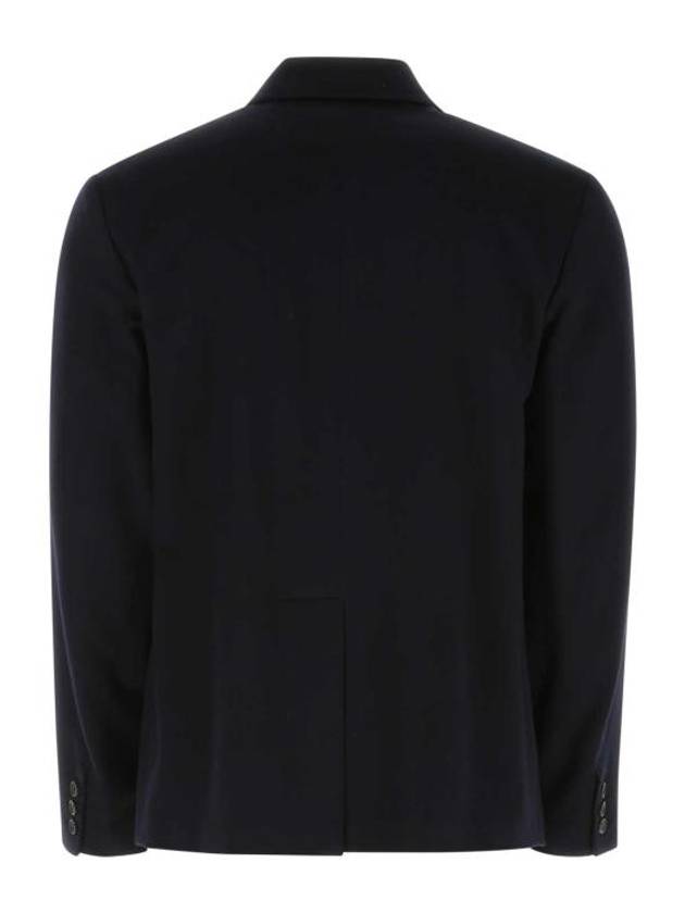 Single Breasted Blazer Jacket Navy - PRADA - BALAAN 3