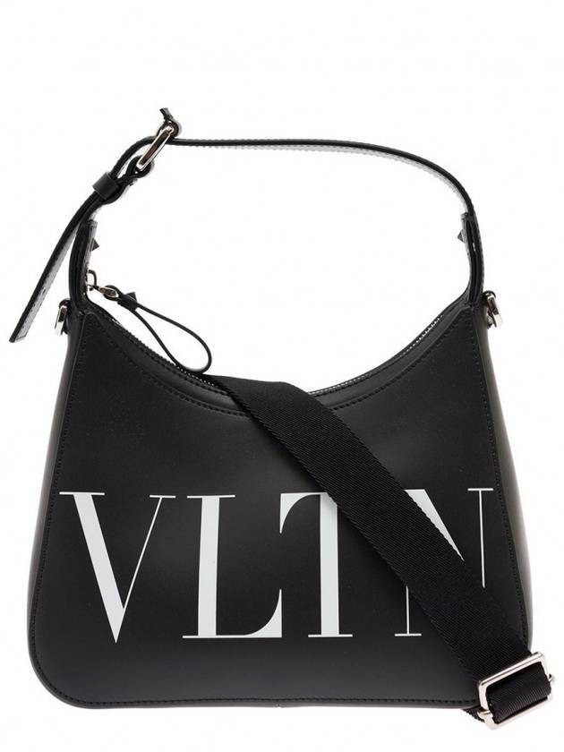 VLTN leather hobo shoulder bag black - VALENTINO - BALAAN 1