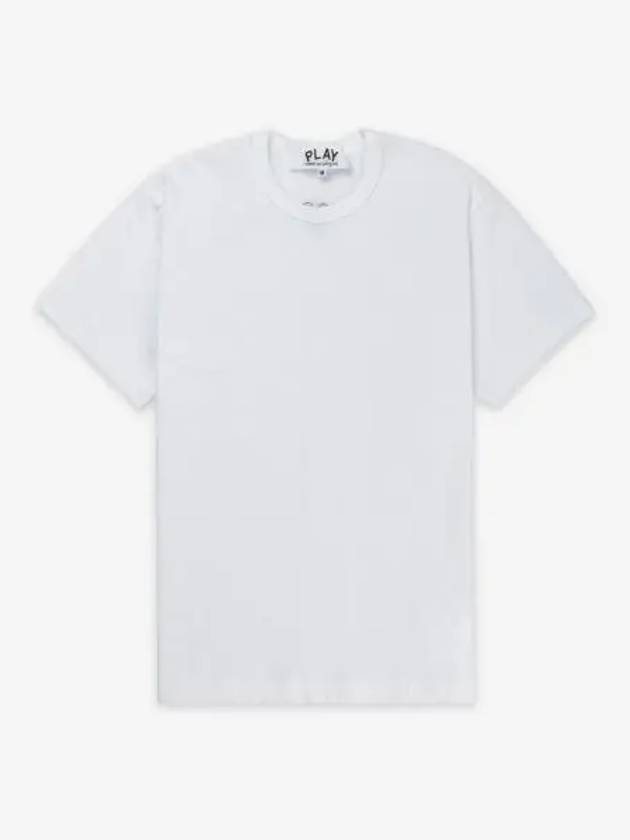 Signature Heart Patch Short Sleeve T Shirt White - COMME DES GARCONS PLAY - BALAAN 2