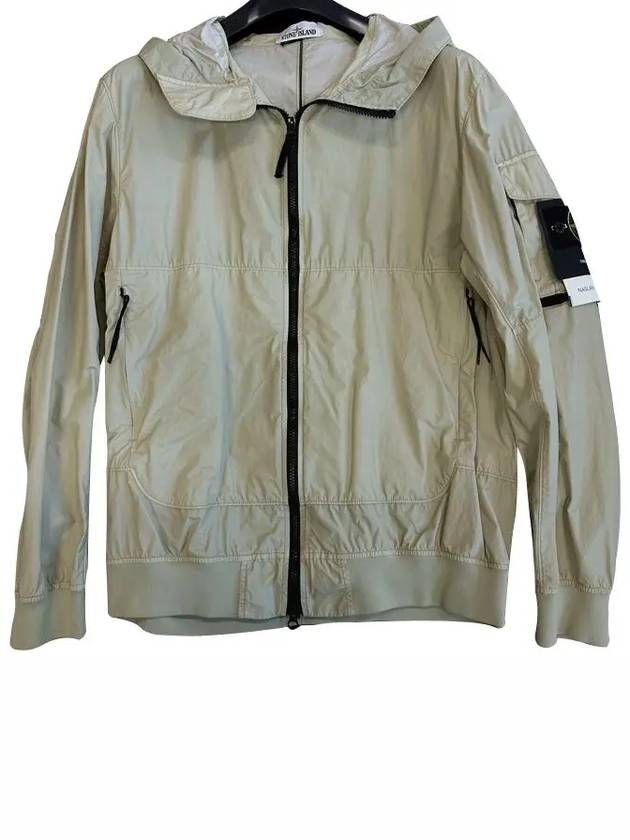 Men's Wappen Patch Naslan Watro Hooded Jacket Beige - STONE ISLAND - BALAAN 2