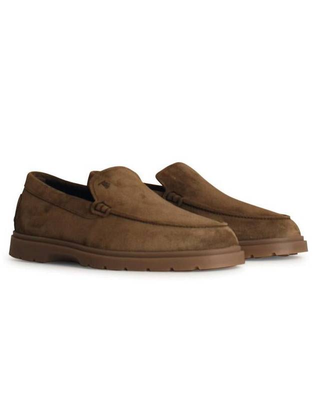 Suede Slipper Loafers Brown - TOD'S - BALAAN 3