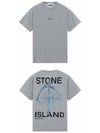 Marble Back Logo Short Sleeve T-Shirt Grey - STONE ISLAND - BALAAN 5