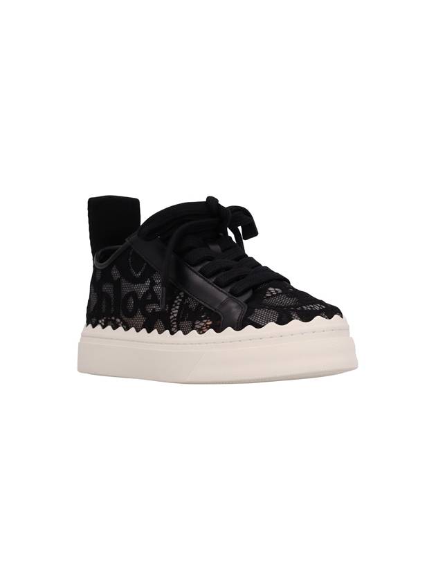 Lauren Lace Low Top Sneakers Black - CHLOE - BALAAN 3