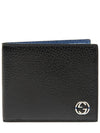 GG Interlocking Two Tone Half Wallet Black - GUCCI - BALAAN 6