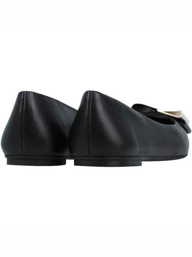 Double Bow Ballerina Flats Black - SALVATORE FERRAGAMO - 6