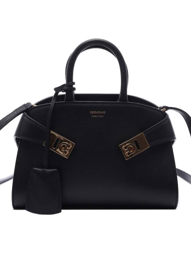 Hug Mini Bag Black - SALVATORE FERRAGAMO - BALAAN 3