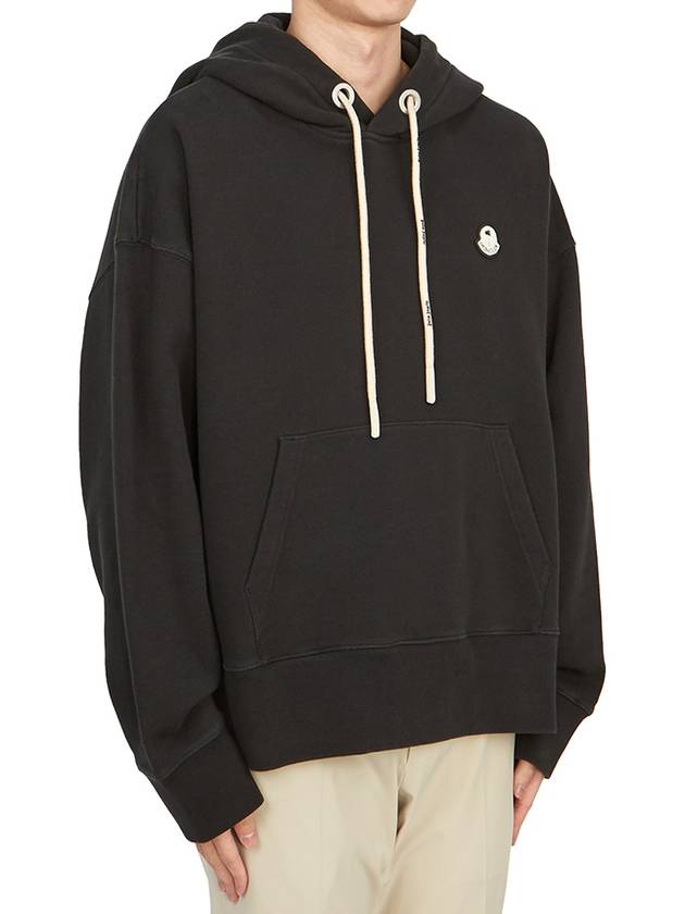 Logo Patch Hoodie Black - MONCLER - BALAAN 4