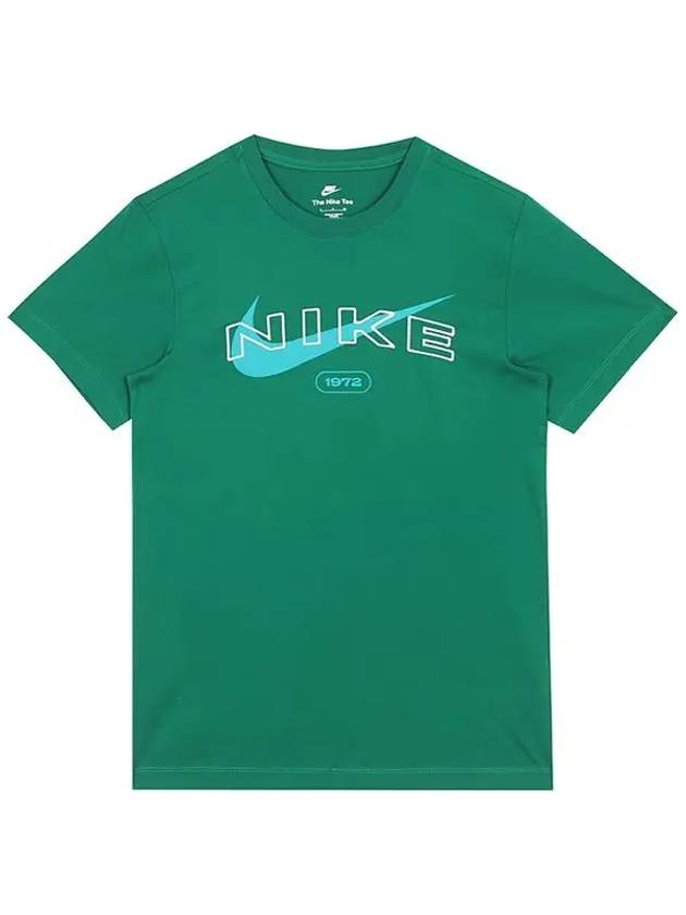 Sportswear Club Seasonal HBR Short Sleeve T-Shirt Green - NIKE - BALAAN 3