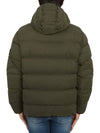 Seamless Logo Nylon Hooded Down Jacket Olive - STONE ISLAND - BALAAN 6