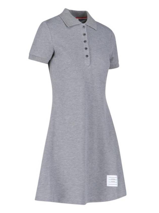 Women's Logo Patch Tennis Flare Short Dress Grey - THOM BROWNE - BALAAN 3