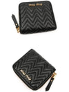 5ML522 Black Quilted Gold Logo Women’s Bicycle Wallet - MIU MIU - BALAAN 2