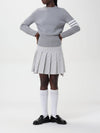 4-Bar Milano Stitch Crew Neck Knit Top Light Grey - THOM BROWNE - BALAAN 3