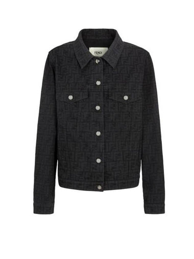 FF Denim Jacket Light Black - FENDI - BALAAN 1