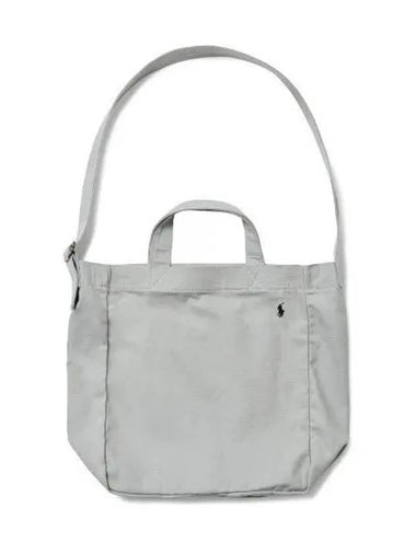 Canvas Shopper Tote Gray - POLO RALPH LAUREN - BALAAN 1