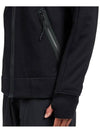 Diagonal Raised Fleece Goggle Zip-Up Hoodie Black - CP COMPANY - BALAAN 3